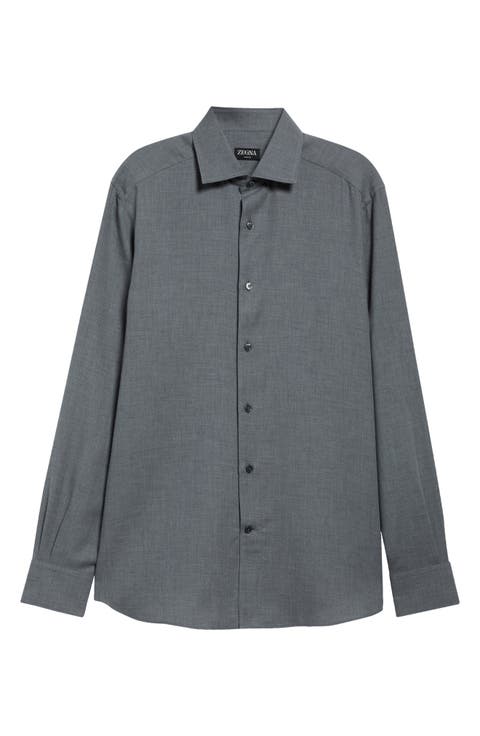 Cashco Cashmere & Cotton Button-Up Shirt
