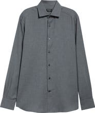 ZEGNA Cashco Cashmere & Cotton Button-Up Shirt