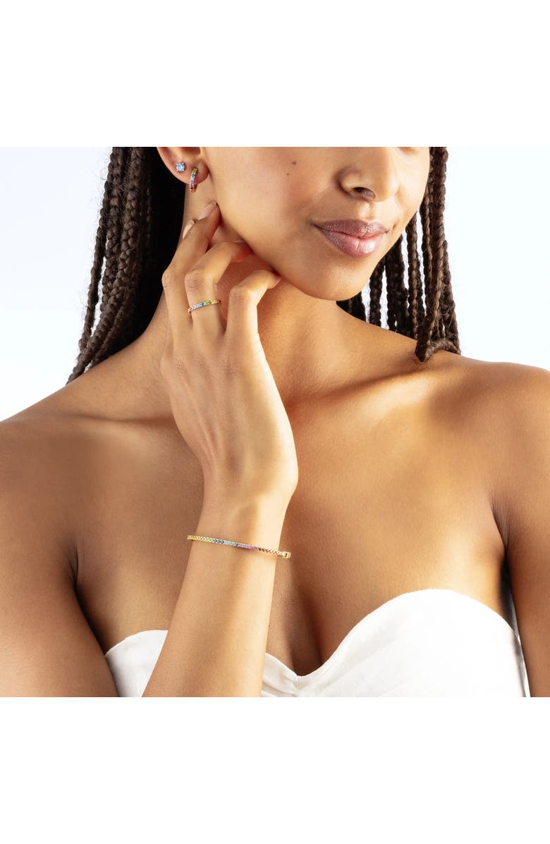 COEUR DE LION Eternal Love Mini Gold Hoop Earrings, Alternate, color, Rainbow