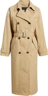 Bernardo Long Double Breasted Trench Coat
