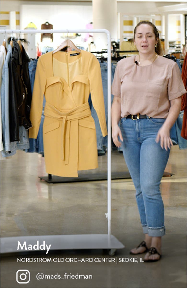 Long Sleeve Belted Blazer Dress, sales video thumbnail