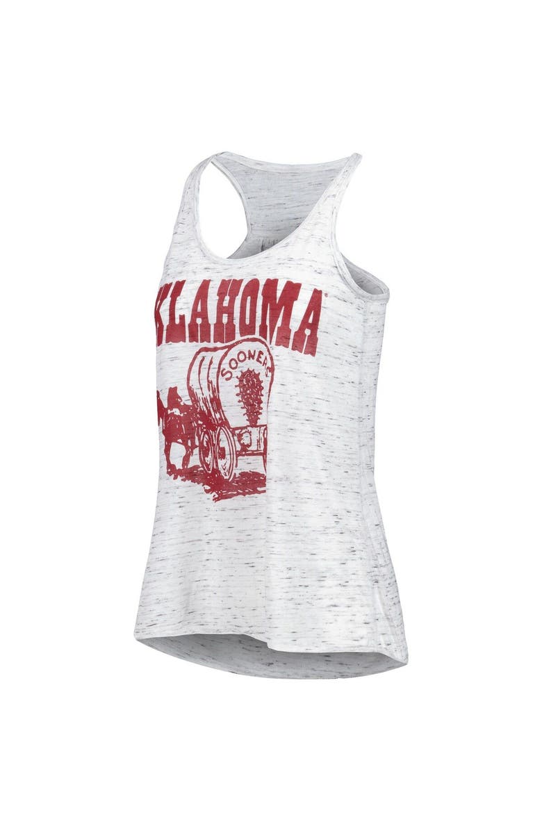 HOMEFIELD Women's Homefield White Oklahoma Sooners Vintage Racerback Tank Top, Alternate, color, 