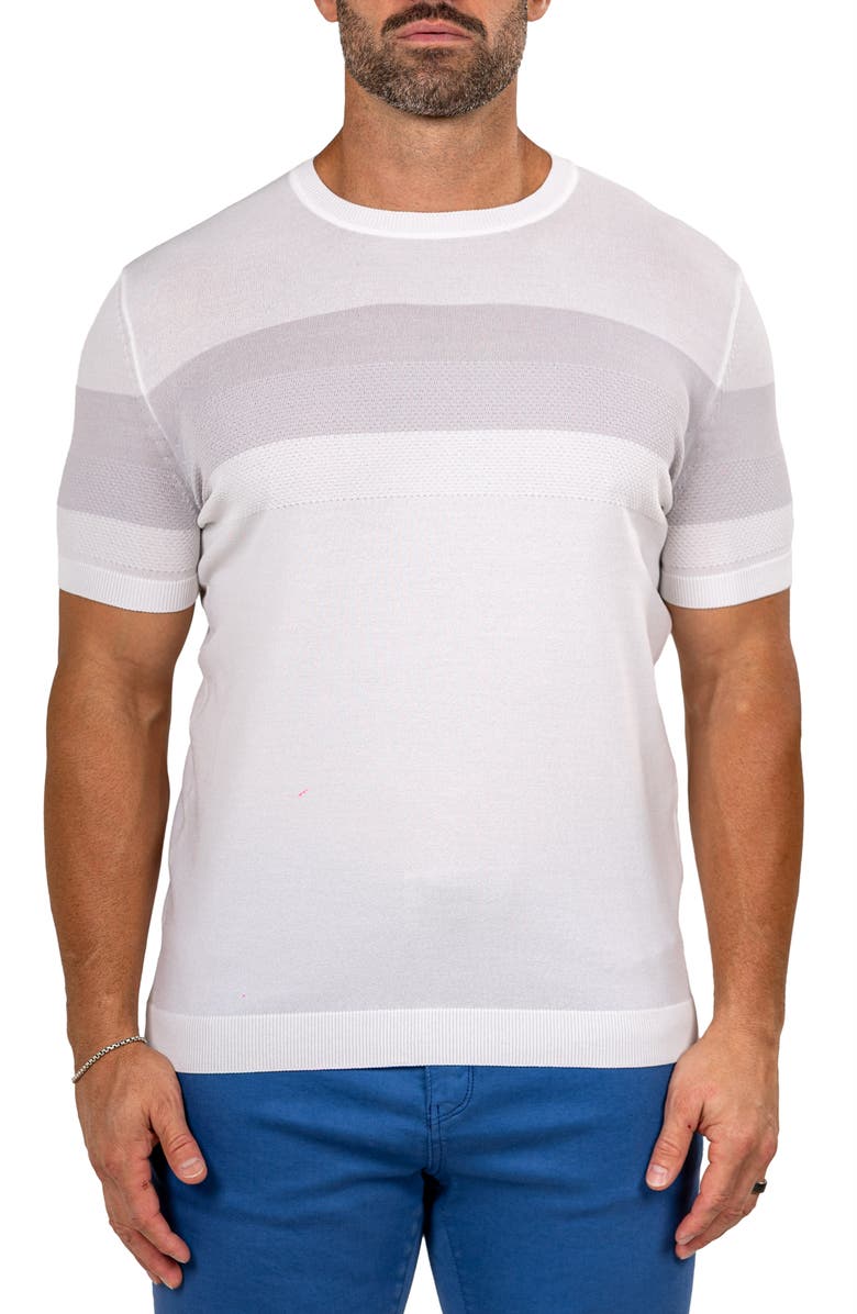 Maceoo Marthy White Crewneck, Main, color, White