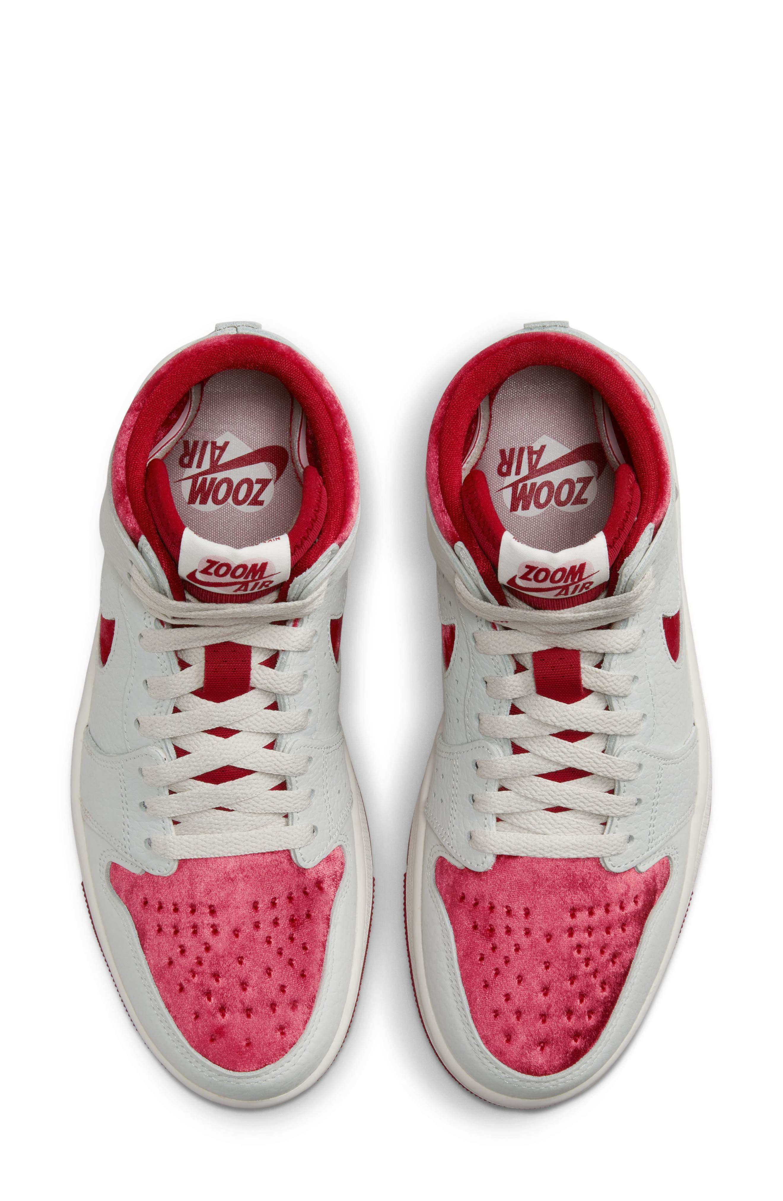 Air Jordan 1 Zoom CMFT 2 High Top Sneaker, Alternate, color, SUMMIT WHITE/ PHANTOM/ GYM RED