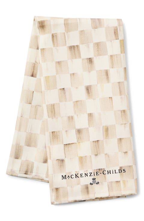 Mocha Check Dish Towel