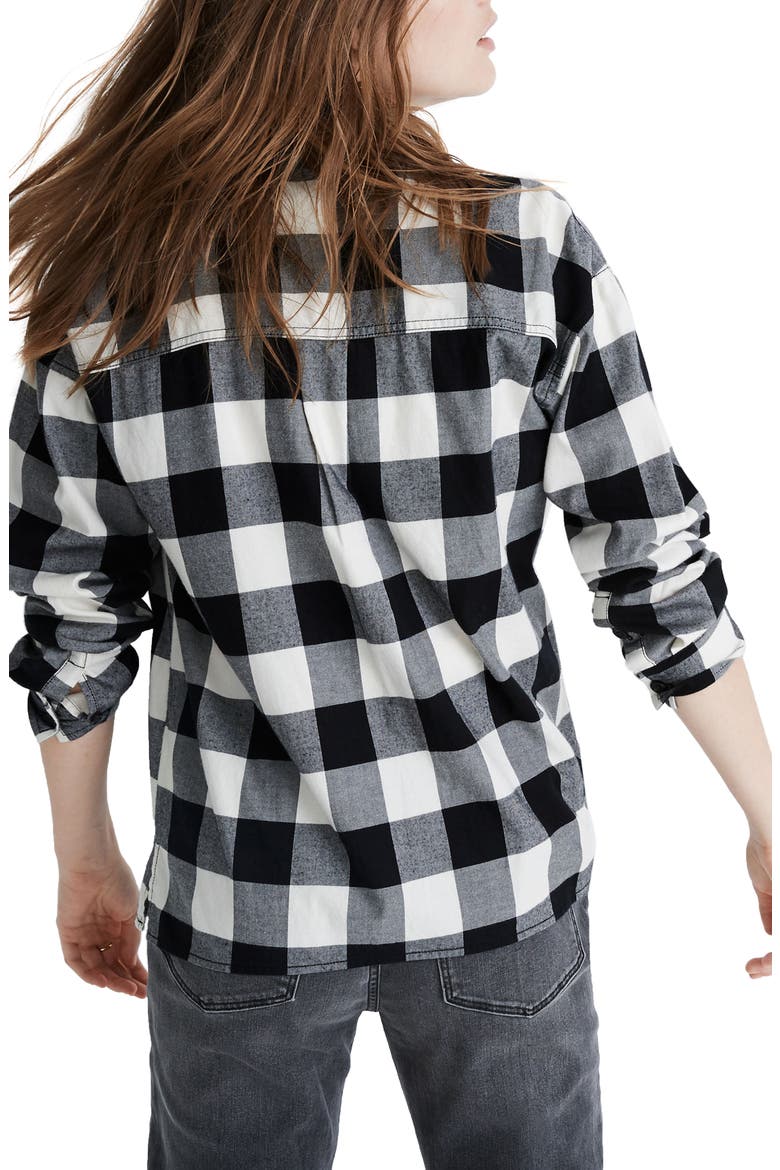 Buffalo Check Flannel Shirt Jacket, Alternate, color, BIG TRIPLE TRUE BLACK