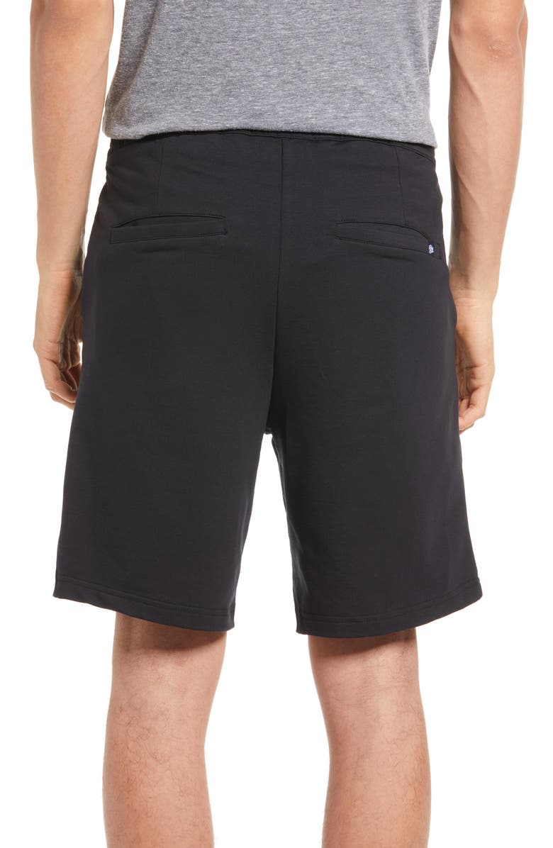 Stone Rose French Terry Shorts, Alternate, color, Black