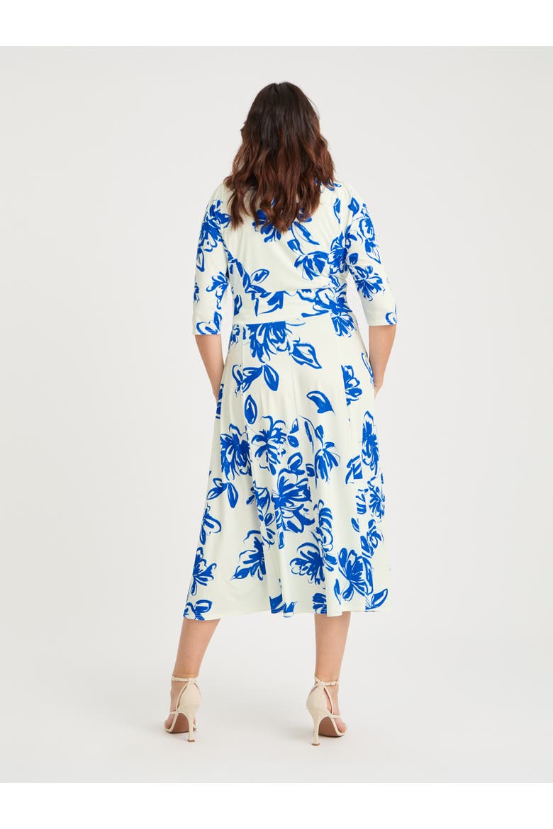 Helena Jersey Midi Dress, Alternate, color, Ivory Blue