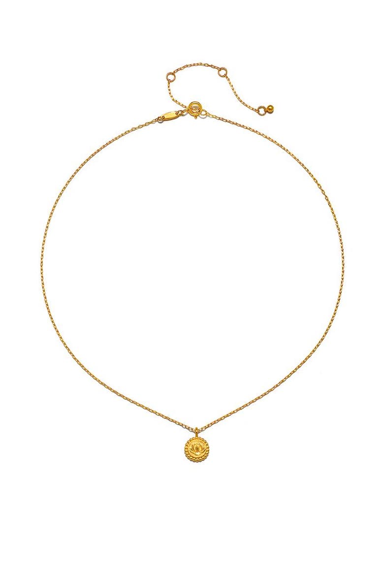 Emerging Potential Lotus Necklace, Alternate, color, Gold