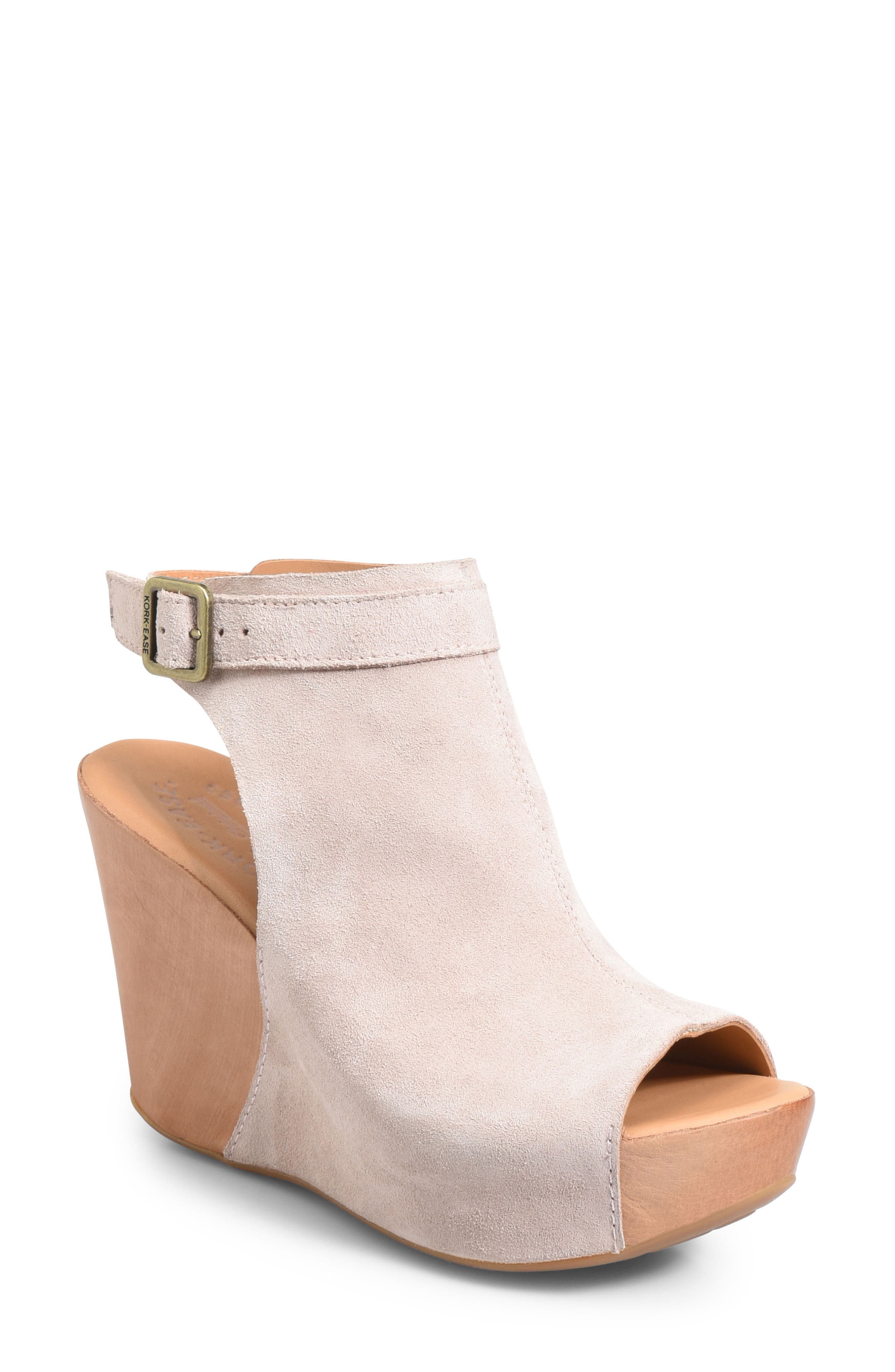 'Berit' Wedge Sandal, Main, color, PINK SUEDE