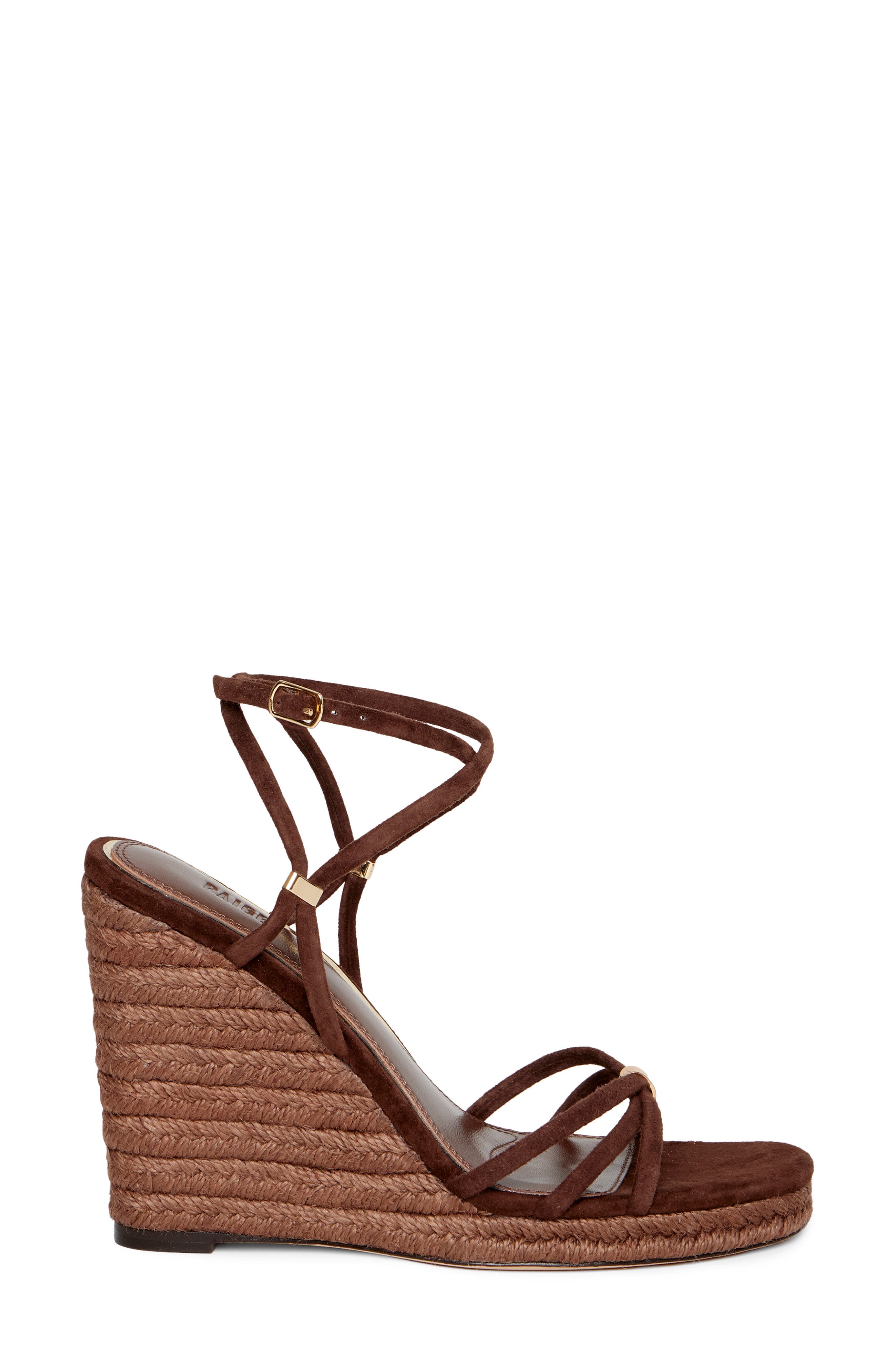 Kylen Ankle Strap Wedge Sandal, Alternate, color, MAHOGANY
