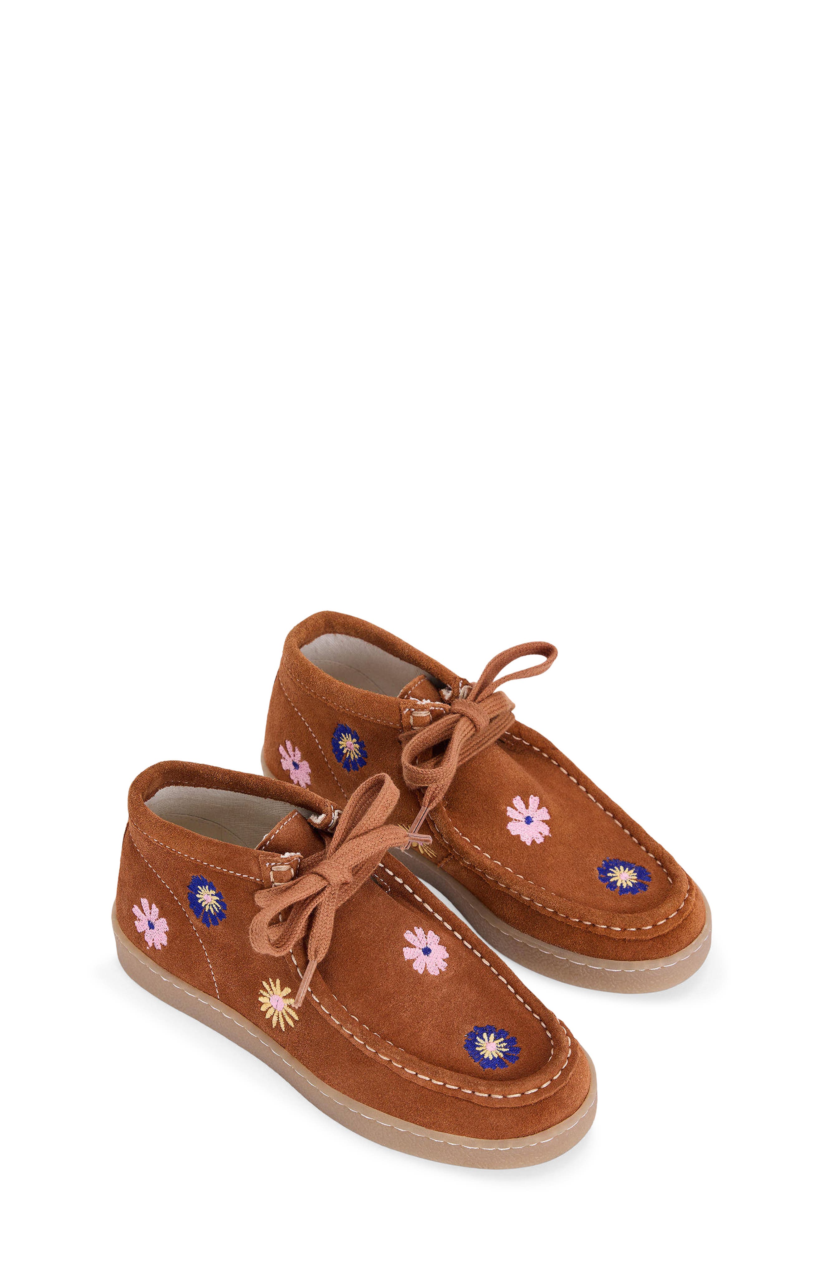 Kids' Embroidered Chukka, Alternate, color, TAN EMBROIDERED