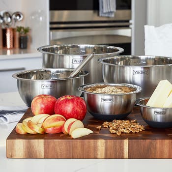 10-Piece Stainless Steel Mixing Bowl Set with Lids