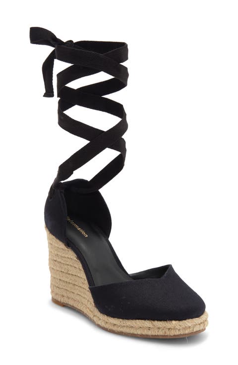 Camilla Lace Up Espadrille Wedge Sandal (Women)