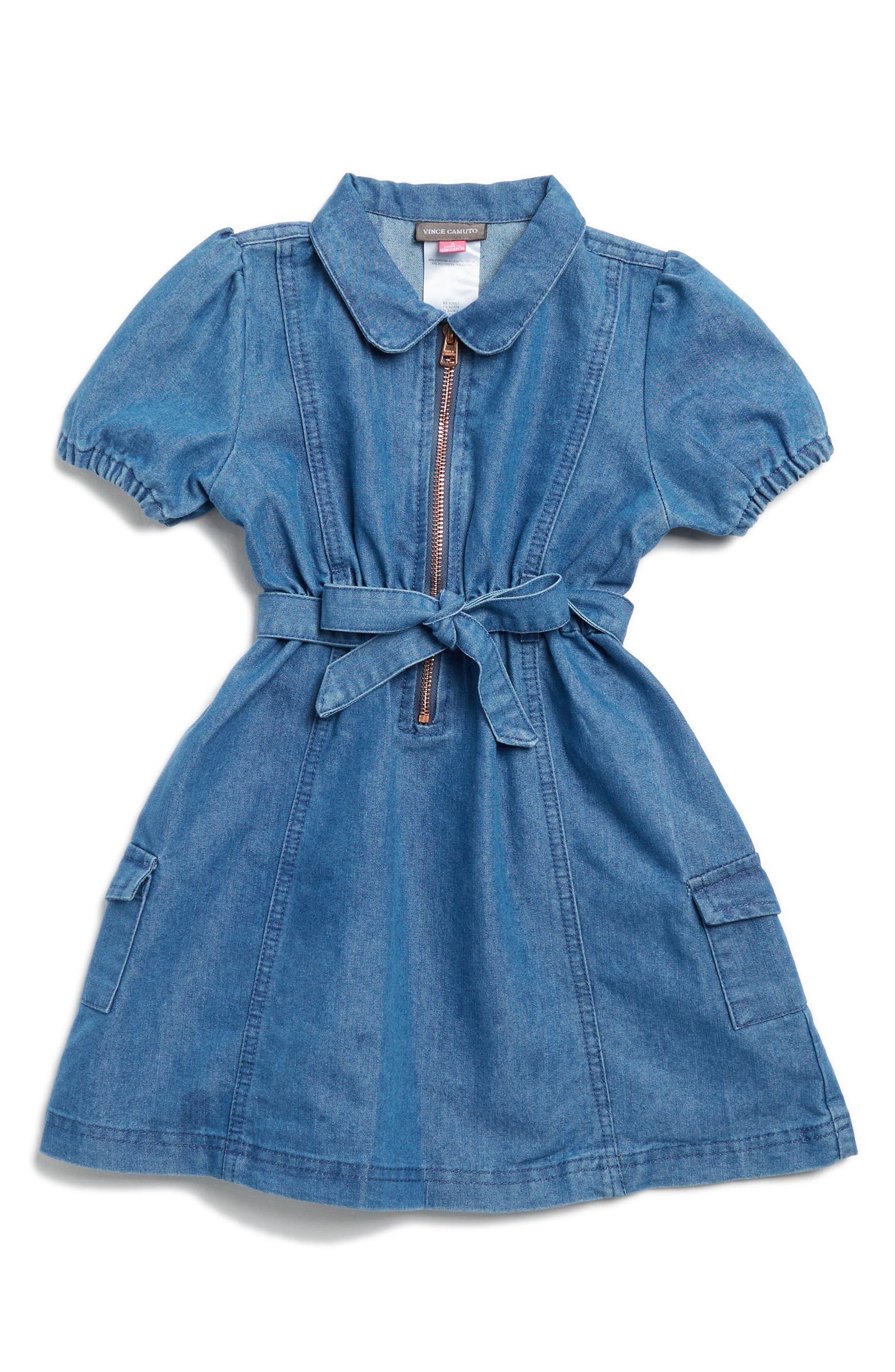 Vince Camuto Kids' Zip Front Denim Dress | Nordstromrack