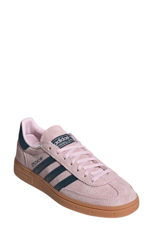 Shop Adidas Originals Adidas Handball Spezial Sneaker In Clear Pink/arctic Night/gum