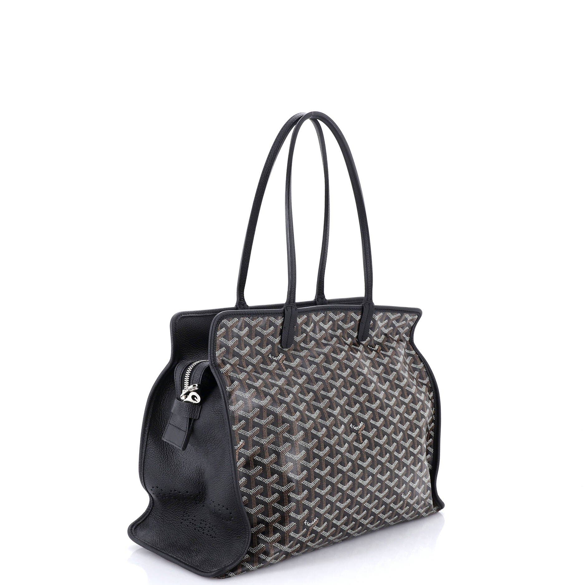 Pre-Owned Goyard Hardy Pet Carrier Coated Canvas PM, Alternate, color, Black