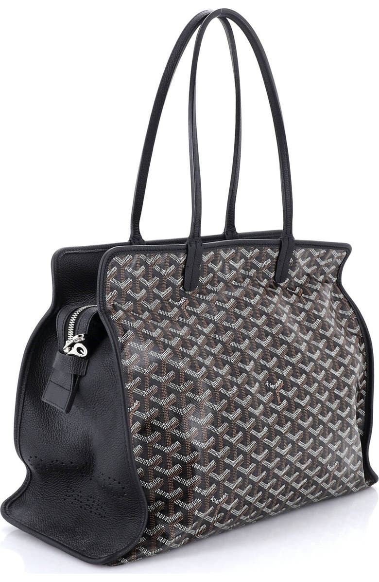 Pre-Owned Goyard Hardy Pet Carrier Coated Canvas PM, Alternate, color, Black