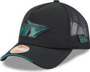 New Era Men's New Era Black New York Jets 2026 Sideline Apex 9FORTY Adjustable Trucker Hat