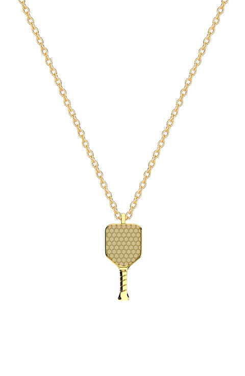 Pickeball Racket Pendant Necklace