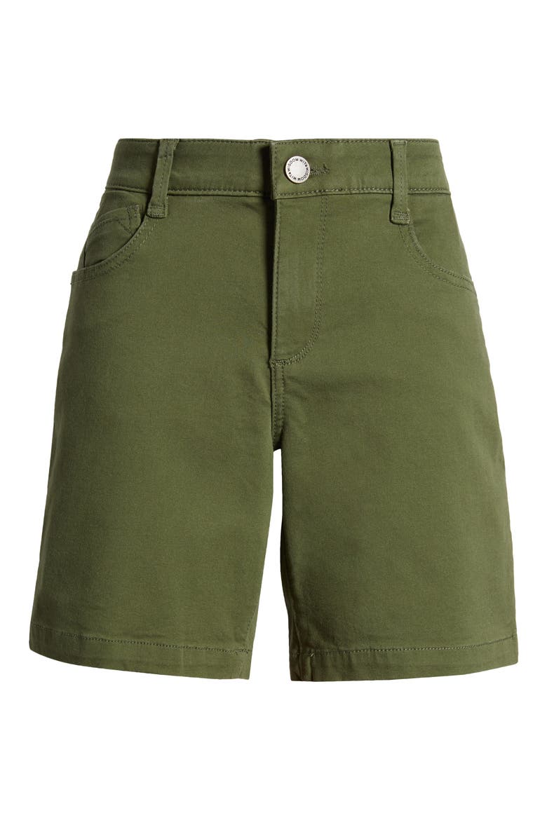 Mid Length Stretch Twill Shorts, Alternate, color, CELADON