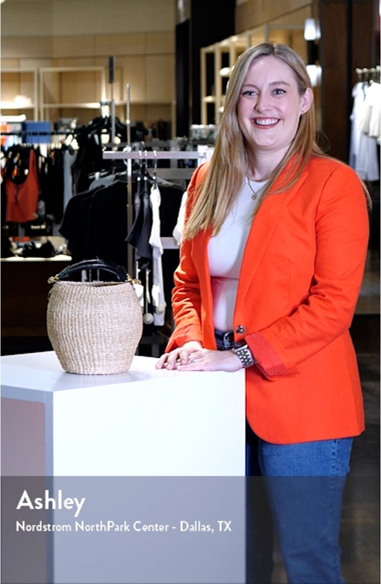 Pot de Miel Top Handle Straw Basket Bag, sales video thumbnail