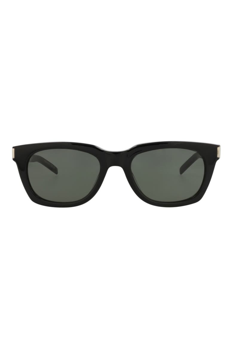 53mm Square Sunglasses, Main, color, BLACK SILVER GREY