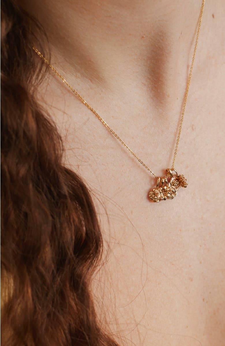 MADE BY MARY January Birth Flower Charm, Alternate, color, Silver