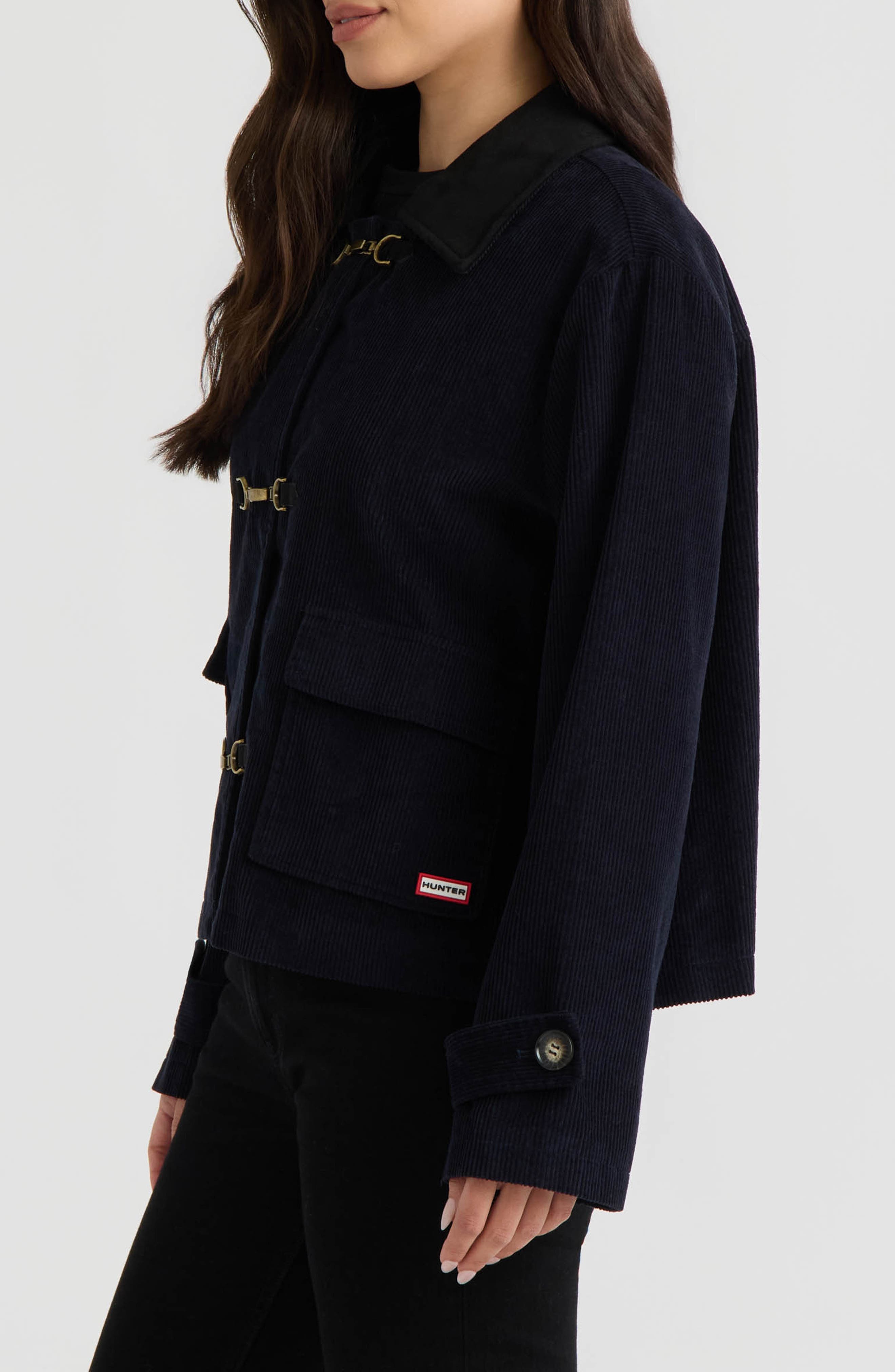 Hunter Cropped Corduroy Jacket with Buckle Closure (Women) | Nordstromrack