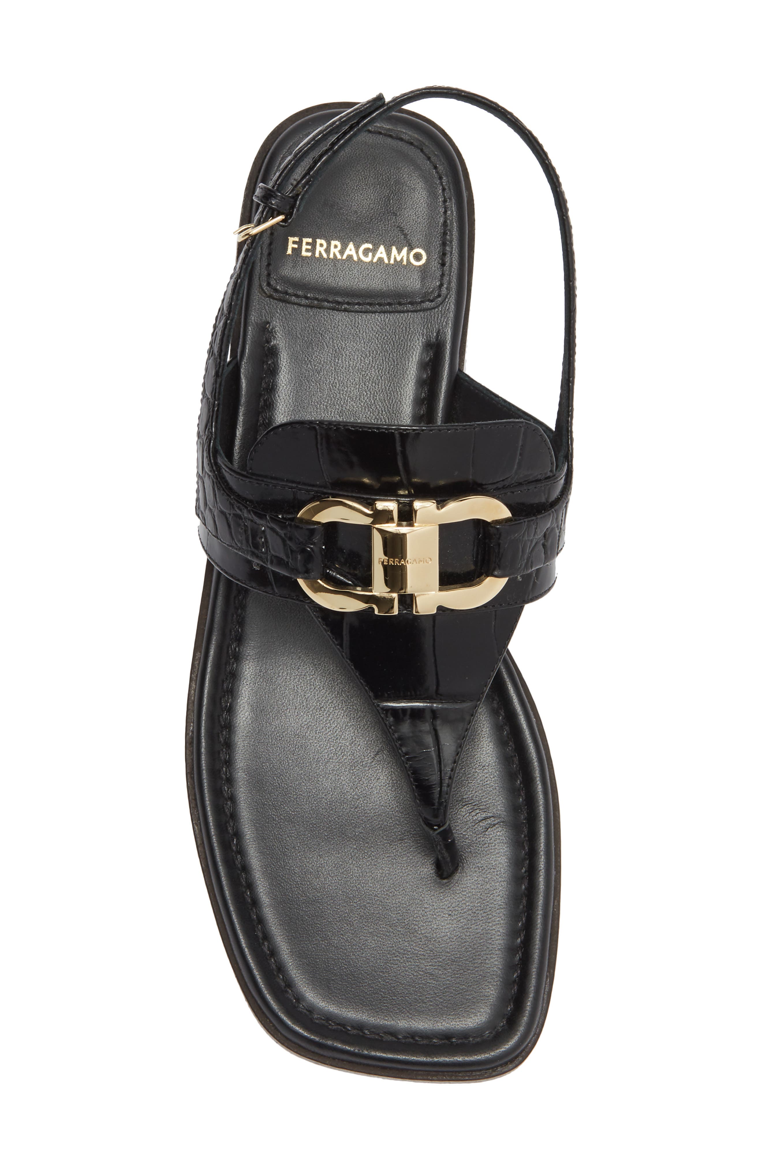 FERRAGAMO Lula Slingback Sandal, Alternate, color, Black