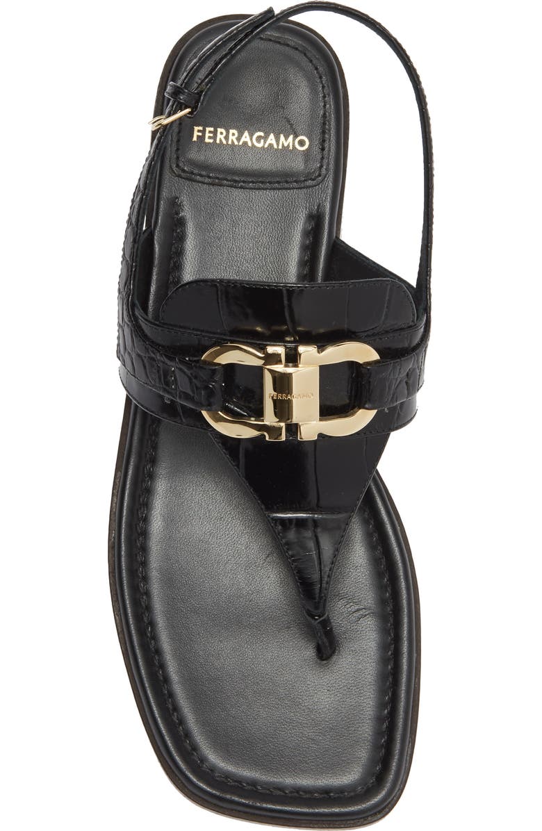FERRAGAMO Lula Slingback Sandal, Alternate, color, Black