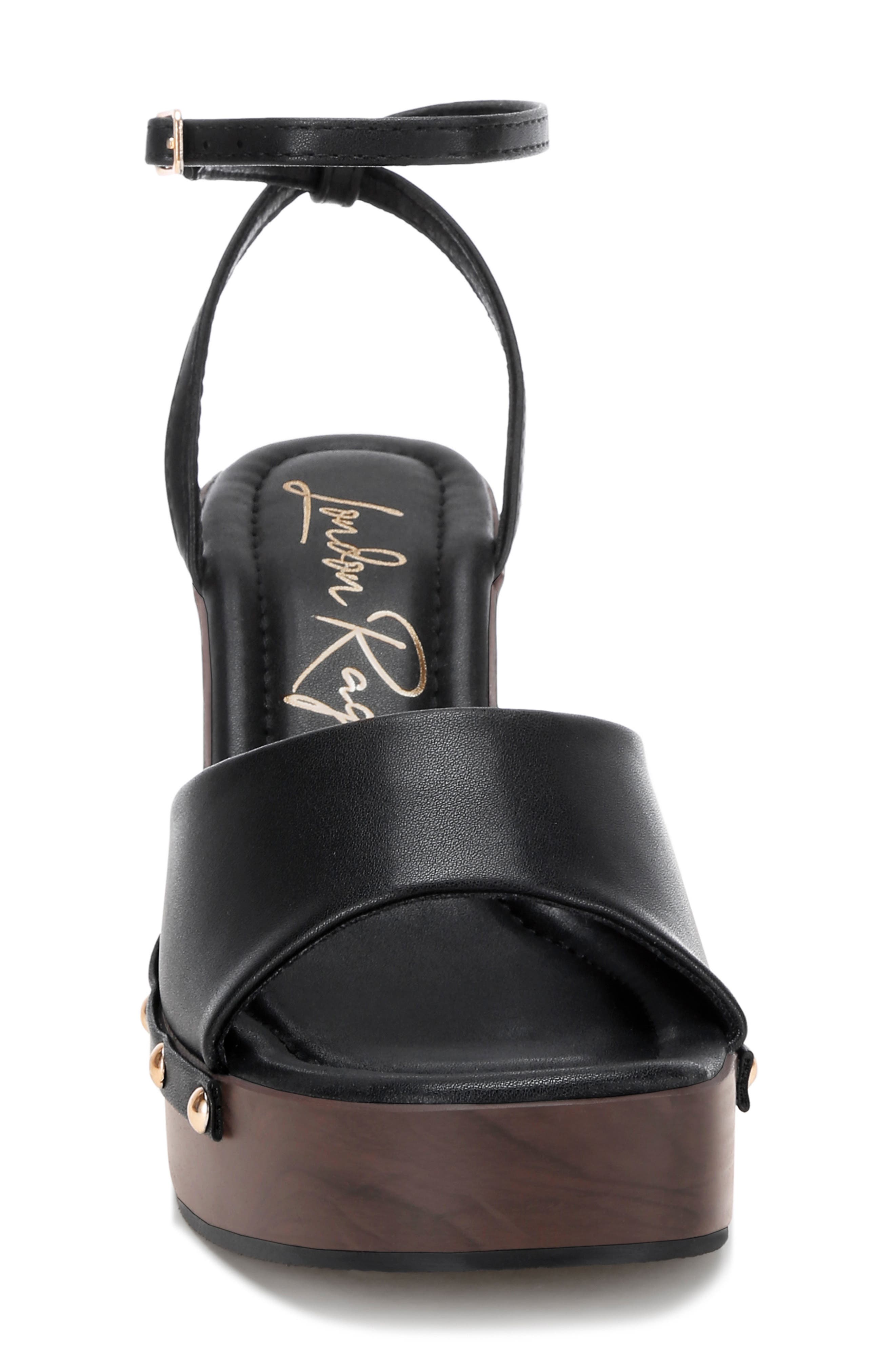 LONDON RAG Colada Ankle Strap Studded Wedge Sandal, Alternate, color, 