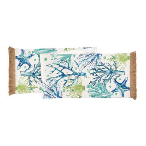 Sea Life Embroidered Dining Table Runner