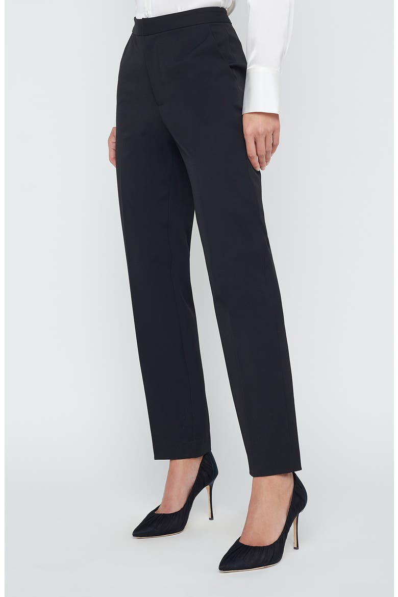 Rebel Side Stripe Wide Leg Trousers, Alternate, color, BLACK