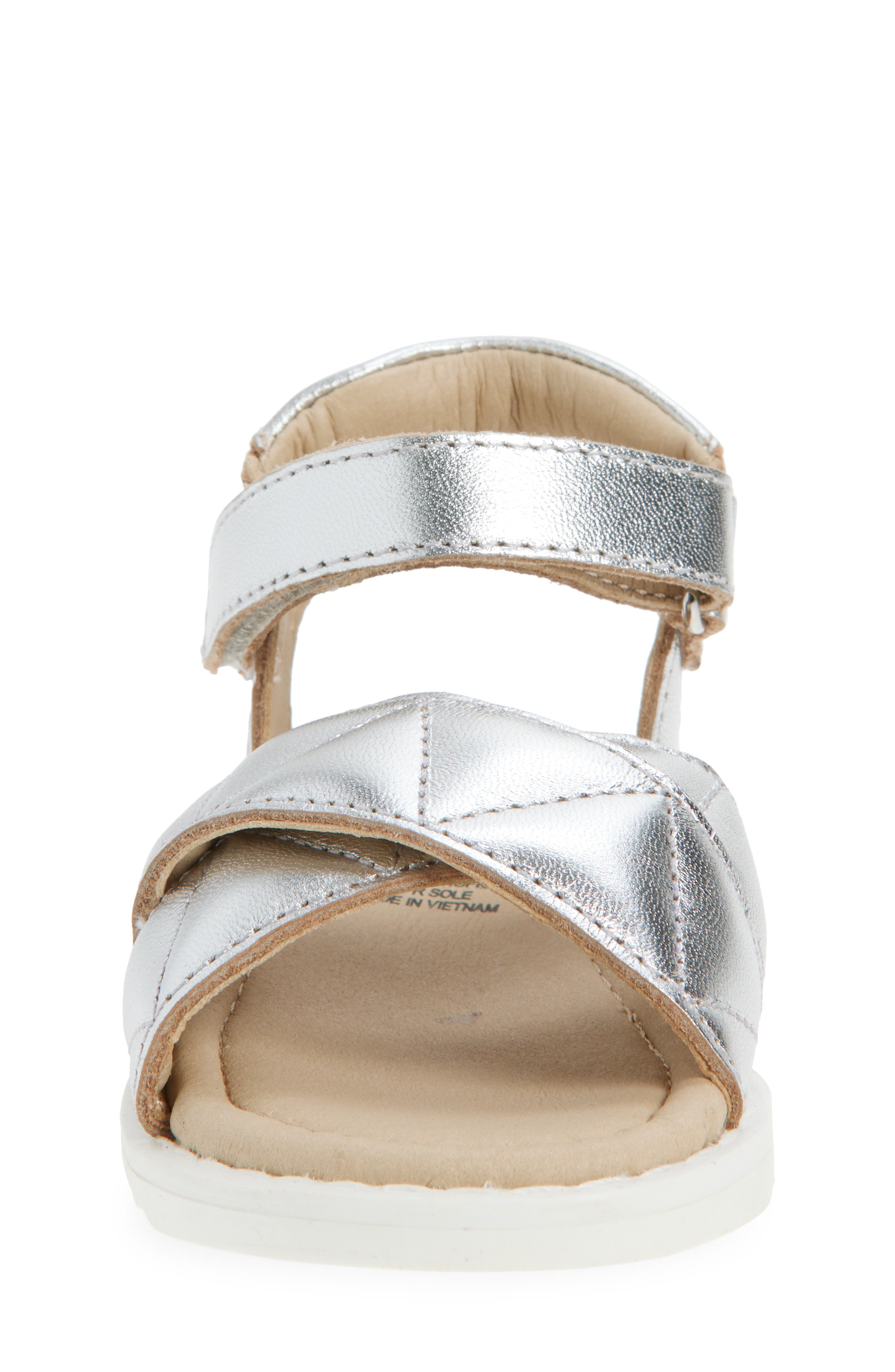 OLD SOLES Kids' 7043 Puff Pop Sandal, Alternate, color, Silver / Snow