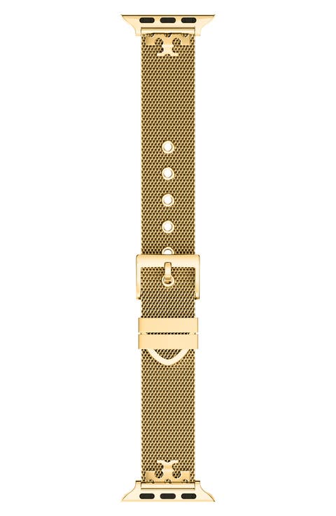 The Kira 18mm Apple Watch® Goldtone Mesh Watchband