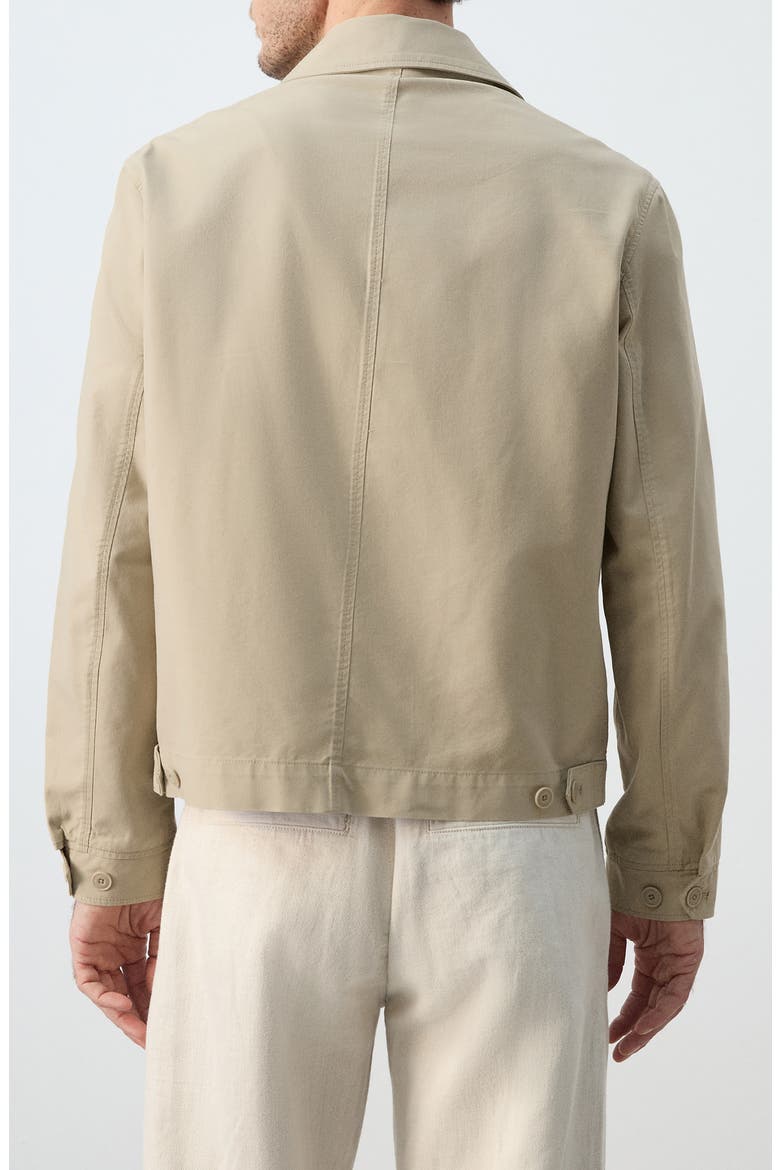 Cotton Blend Jacket, Alternate, color, BEIGE