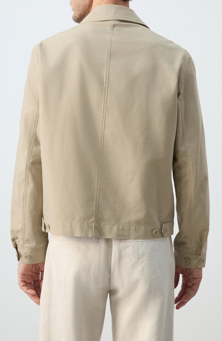 MANGO Cotton Blend Jacket, Alternate, color, Beige