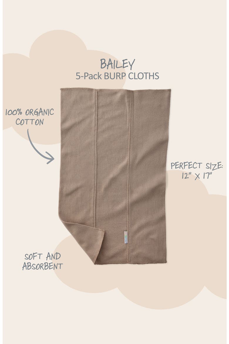 Bailey Burp Cloths, Alternate, color, NATURAL
