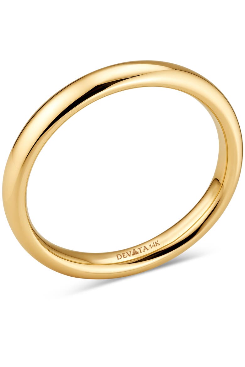 3mm Classic Dome Band Ring in 14K Gold, Main, color, Gold