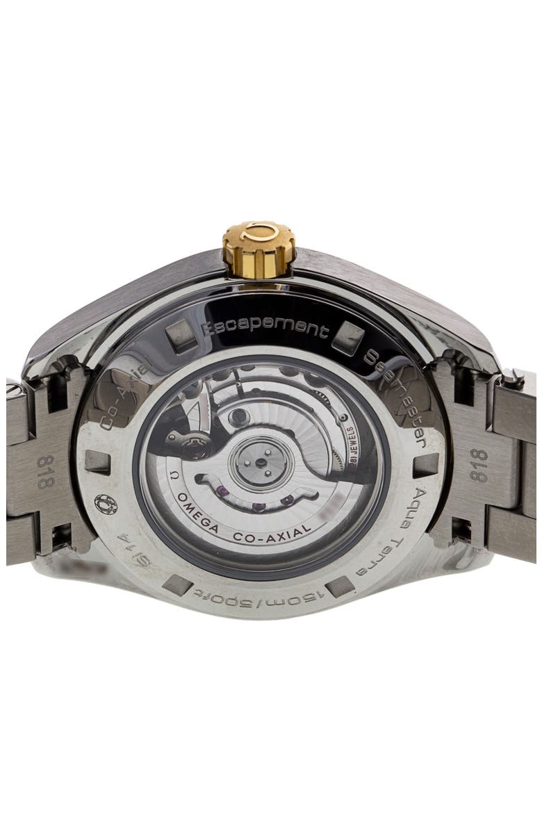 Omega Preowned Seamaster Aqua Terra 150M Ladies Bracelet Watch, 34mm, Alternate, color, WHITE