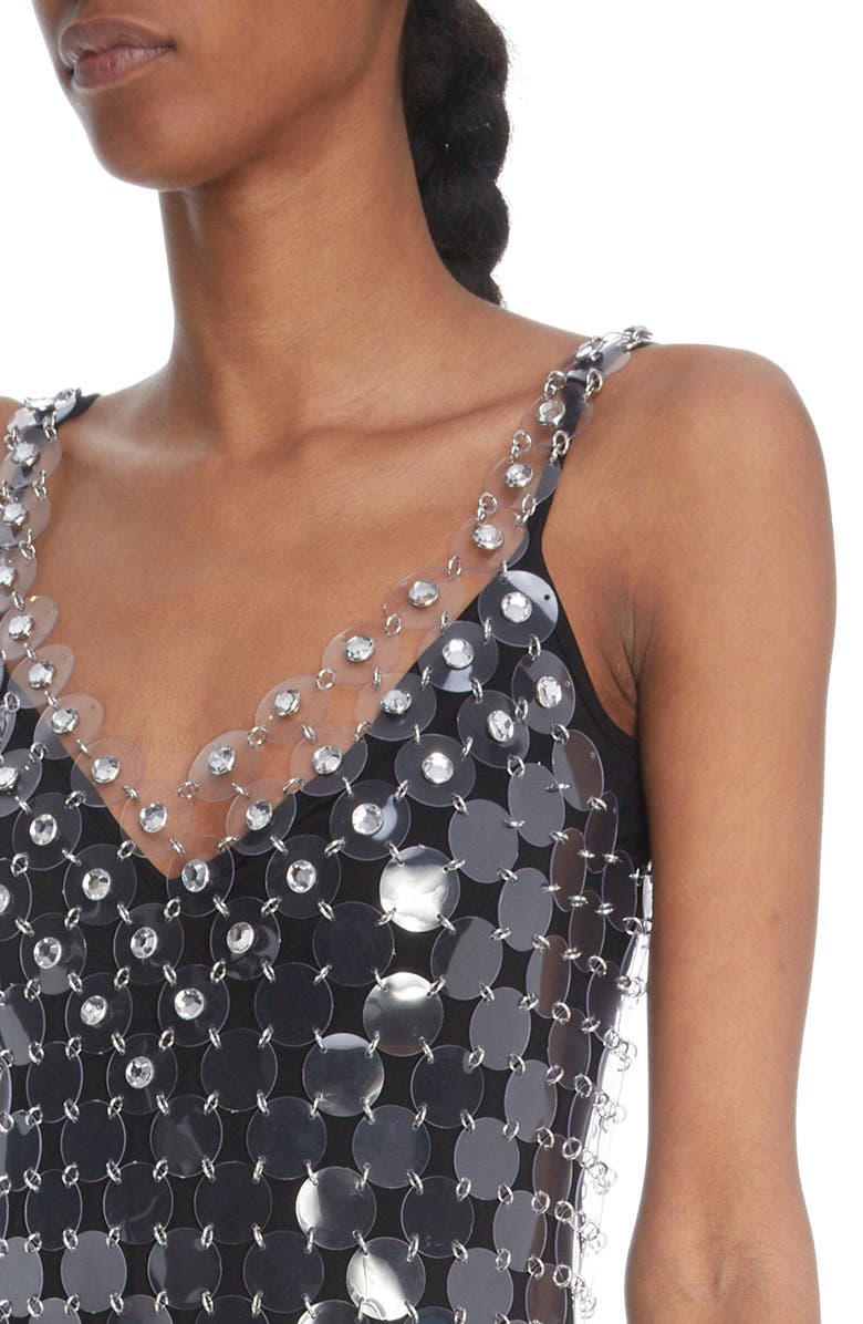 Rabanne Transparent Paillette Minidress, Alternate, color,