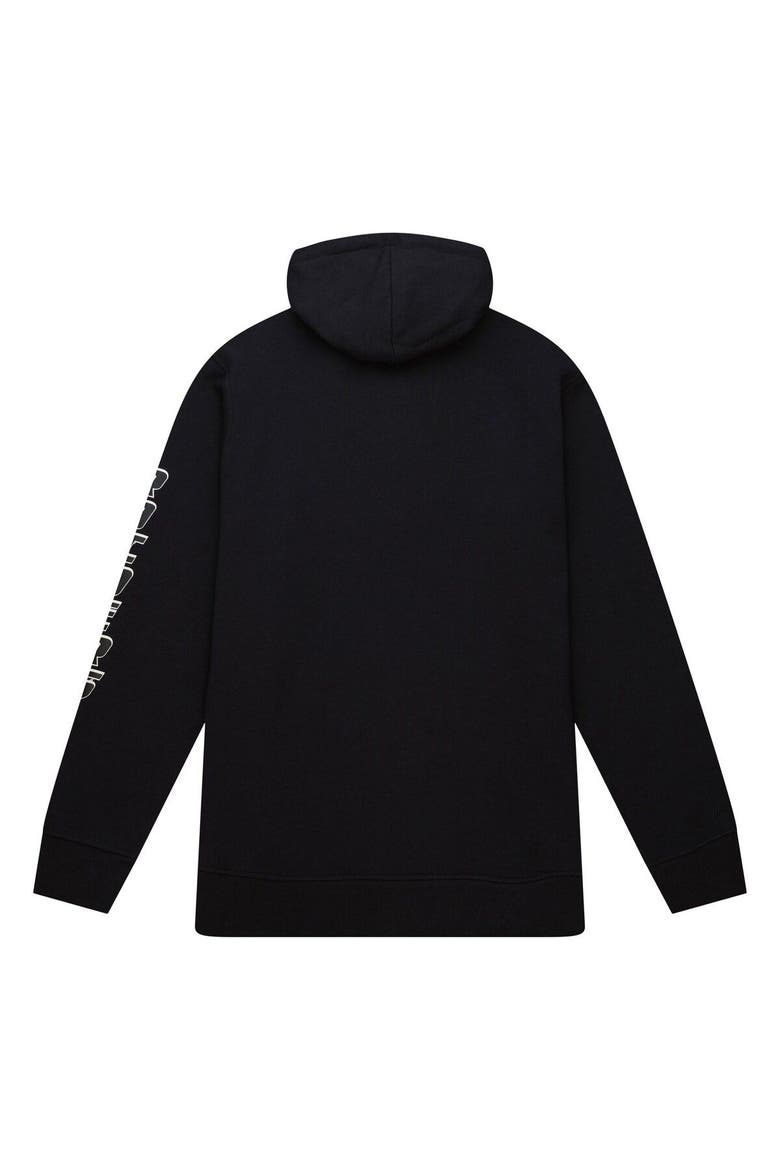 Men's Mitchell & Ness Black Las Vegas Raiders Gridiron Classics Big Face 7.0 Pullover Hoodie, Alternate, color, Black
