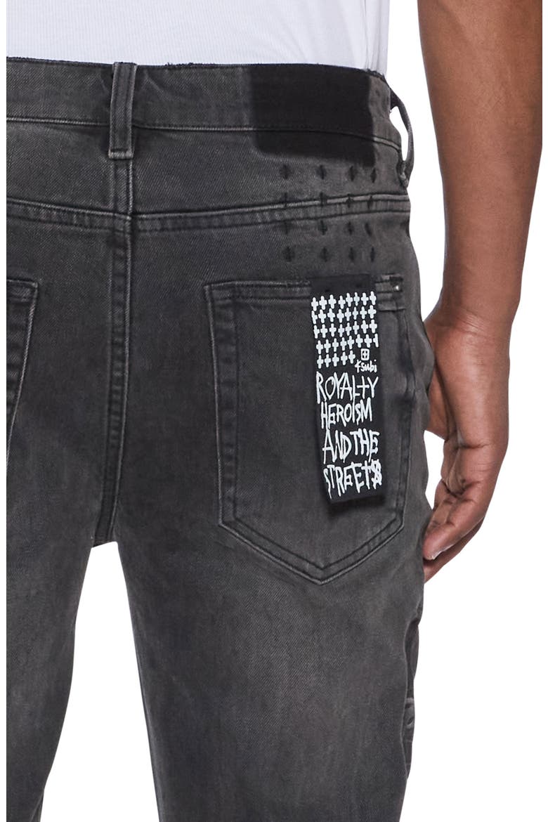 Wan Winkle Graphite Racer Jeans, Alternate, color, CHARCOAL