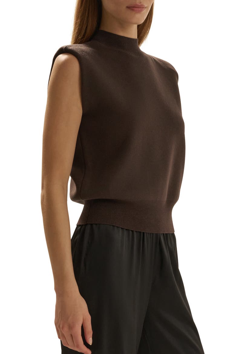 The Whitney Sleeveless Knit Crop Top, Alternate, color, ESPRESSO