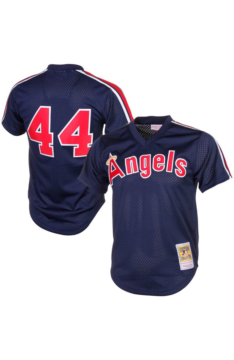 Mitchell & Ness Men's Mitchell & Ness Reggie Jackson Navy California Angels Cooperstown Mesh Batting Practice Jersey, Main, color, Navy