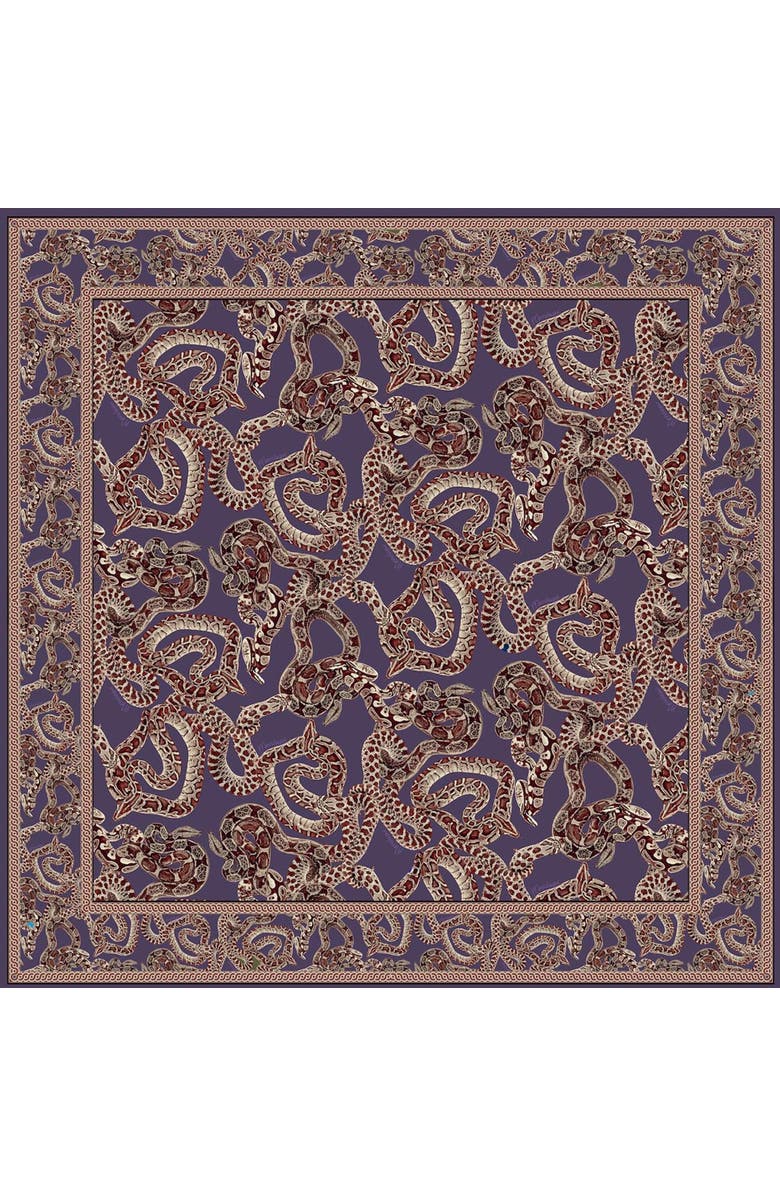 Monzlapur Silk Snake Scarf, Alternate, color, Purple X Vino
