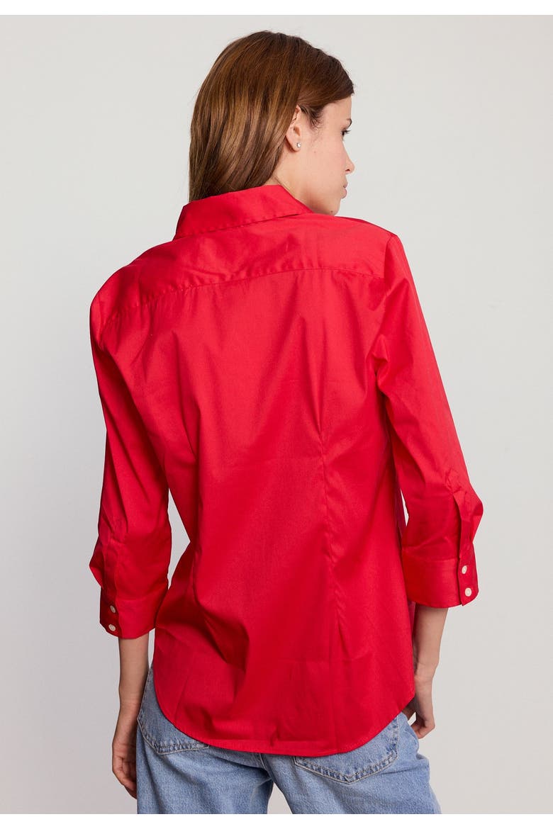 The 3/4 Sleeve Icon Shirt, Alternate, color, Red