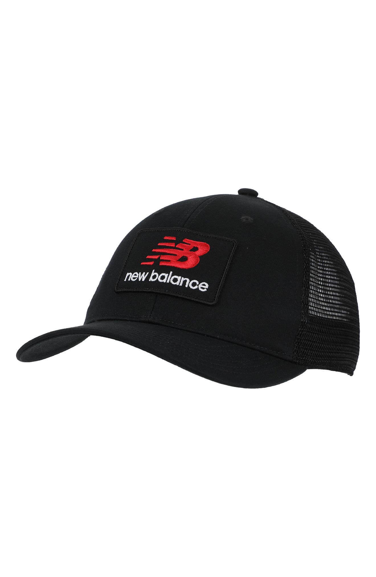 New Balance NB Stacked Patch Logo Trucker Hat