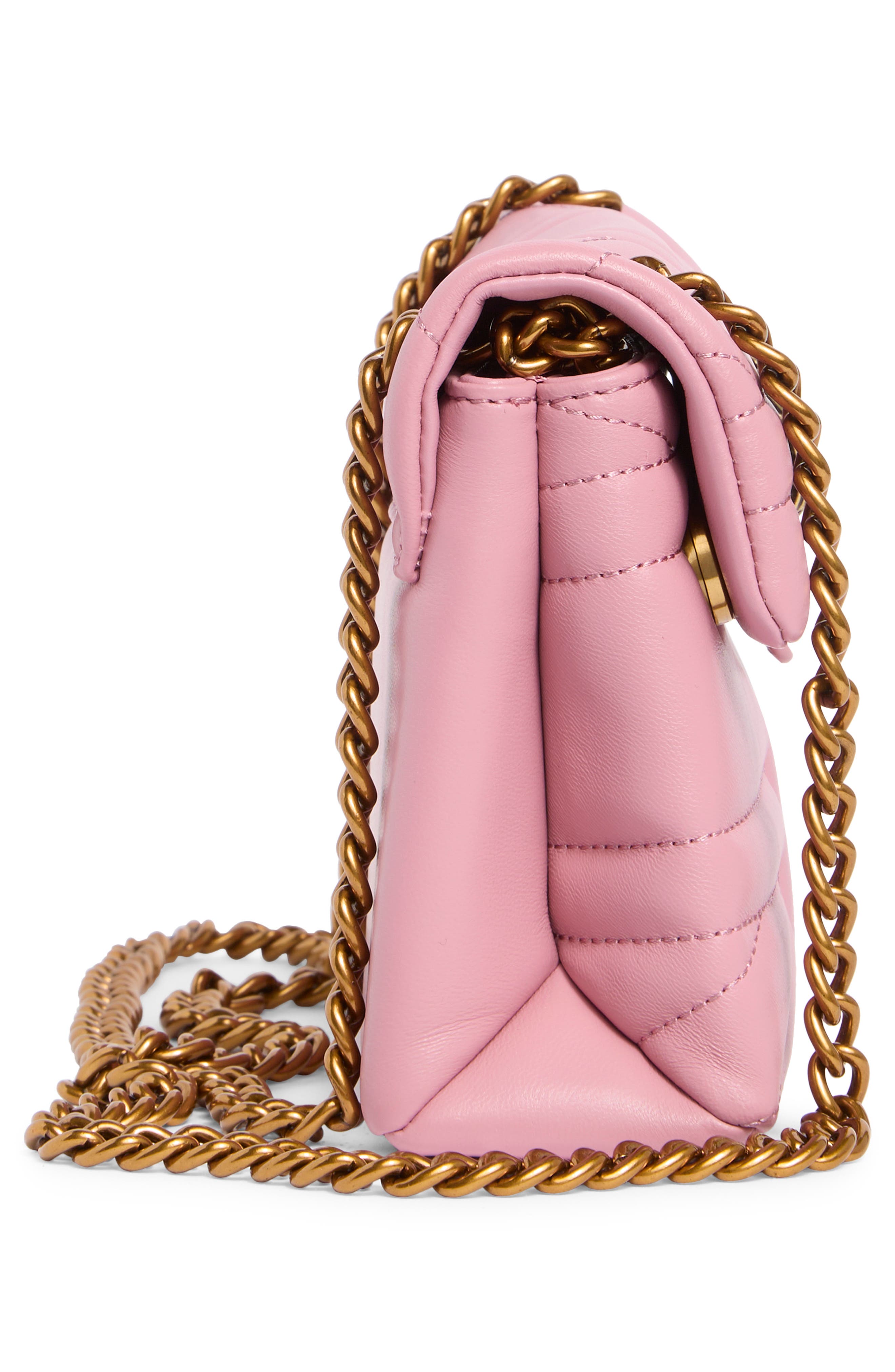 Kurt Geiger London Kensington Mini Quilted Crossbody Bag, Alternate, color, Pink